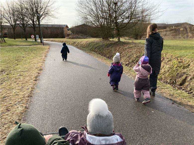 Vi går mange ture i vores lokalområde